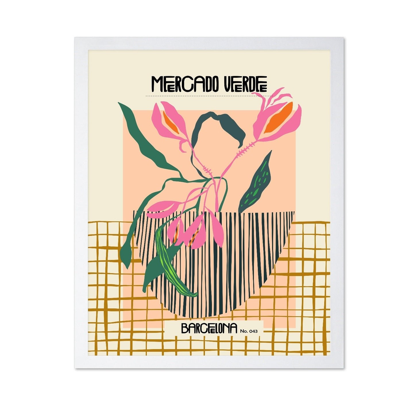 Barcelona Mercado Floral Poster