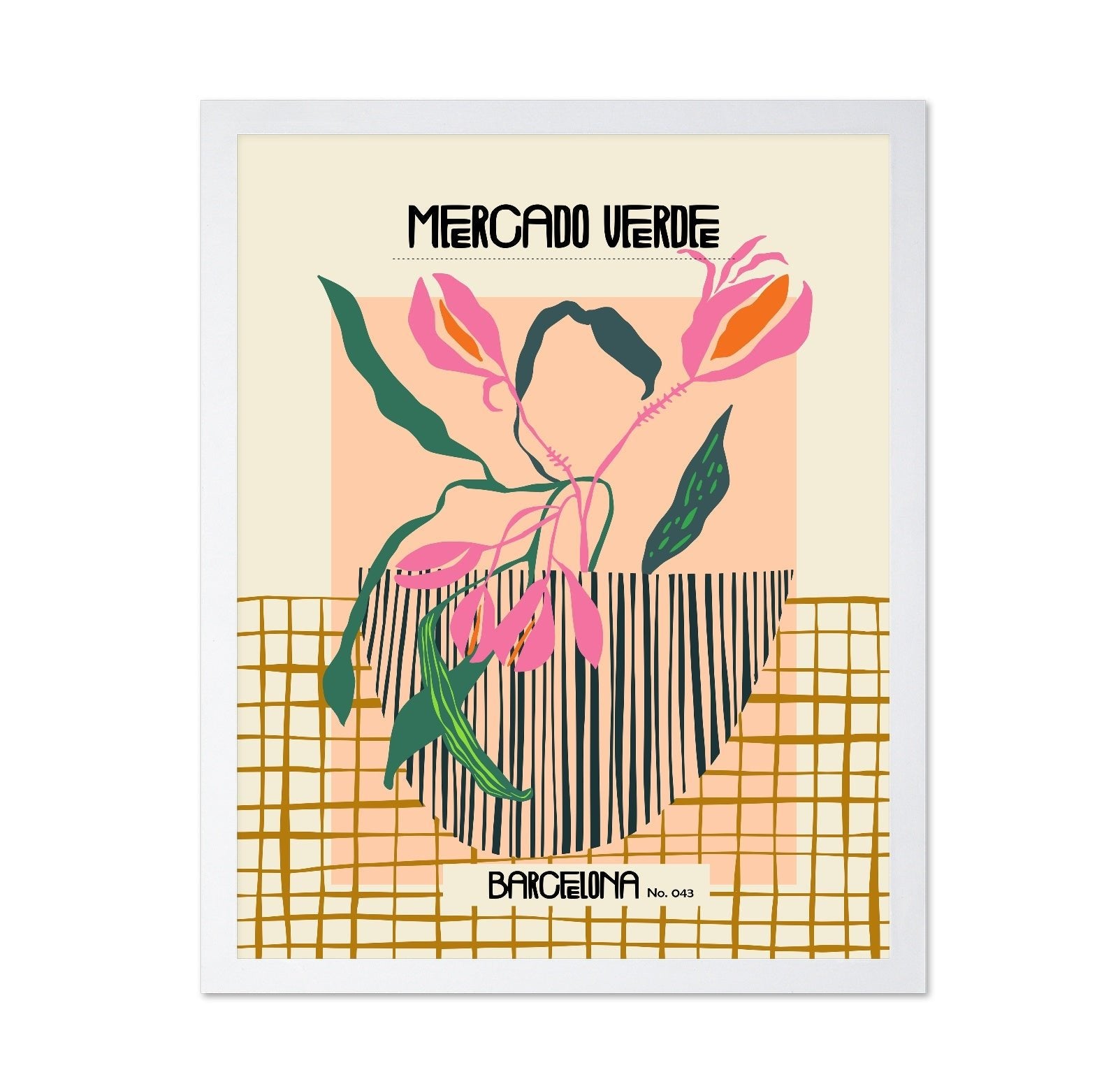 Barcelona Mercado Floral Poster
