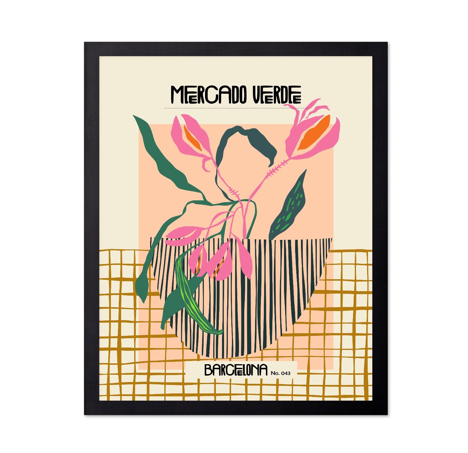 Barcelona Mercado Floral Poster
