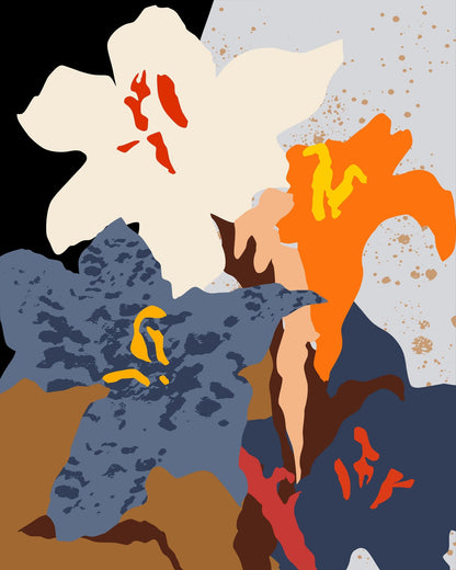 Abstract Floral Color Burst