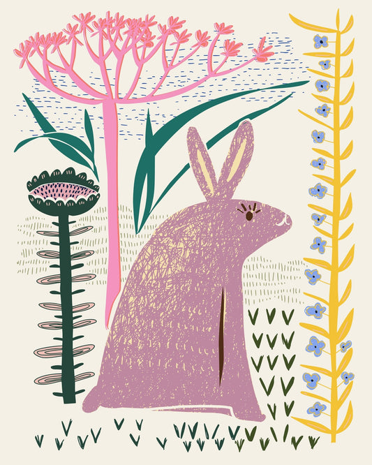 Whimsical Nordic Bunny Garden