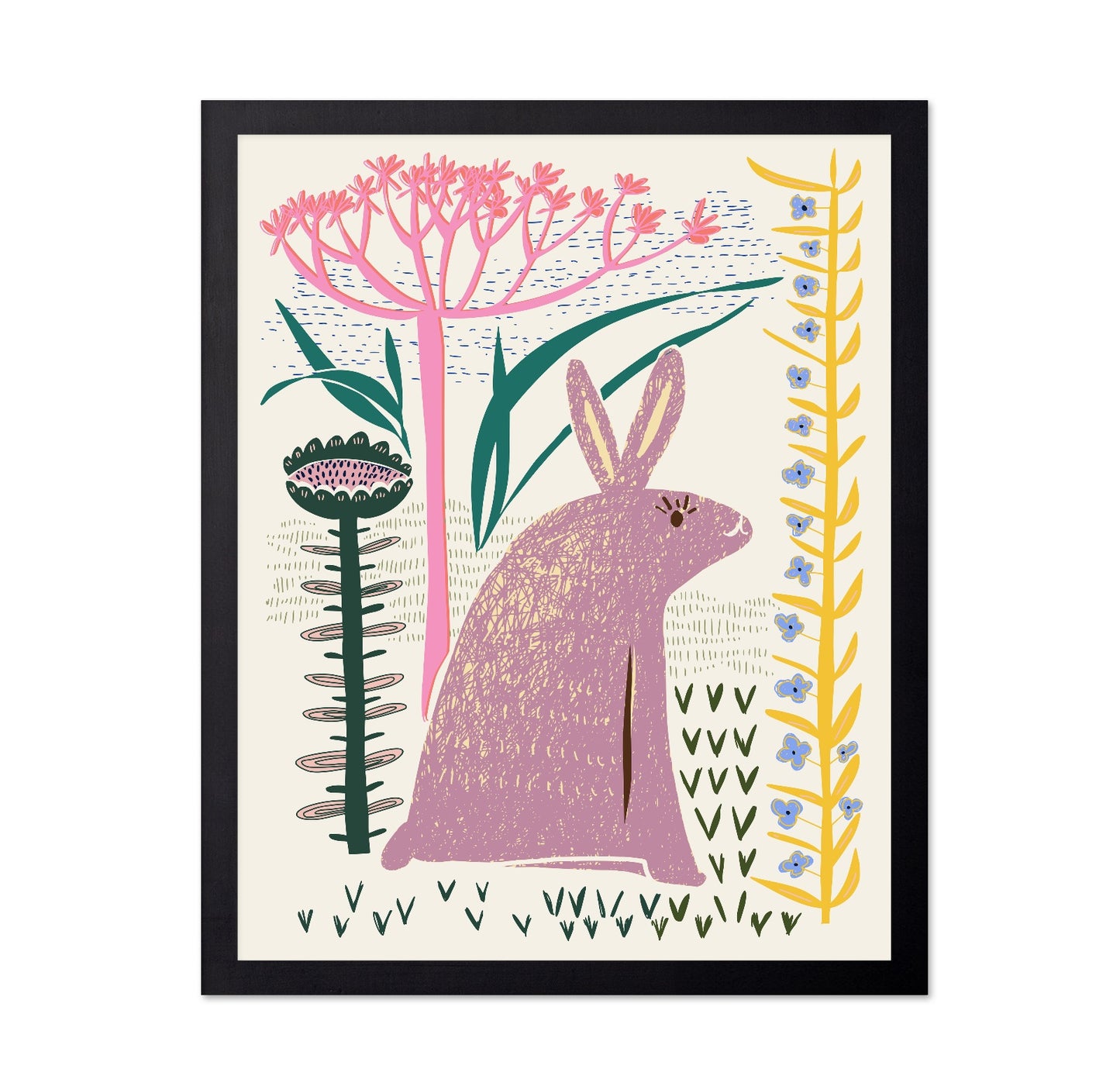 Whimsical Nordic Bunny Garden