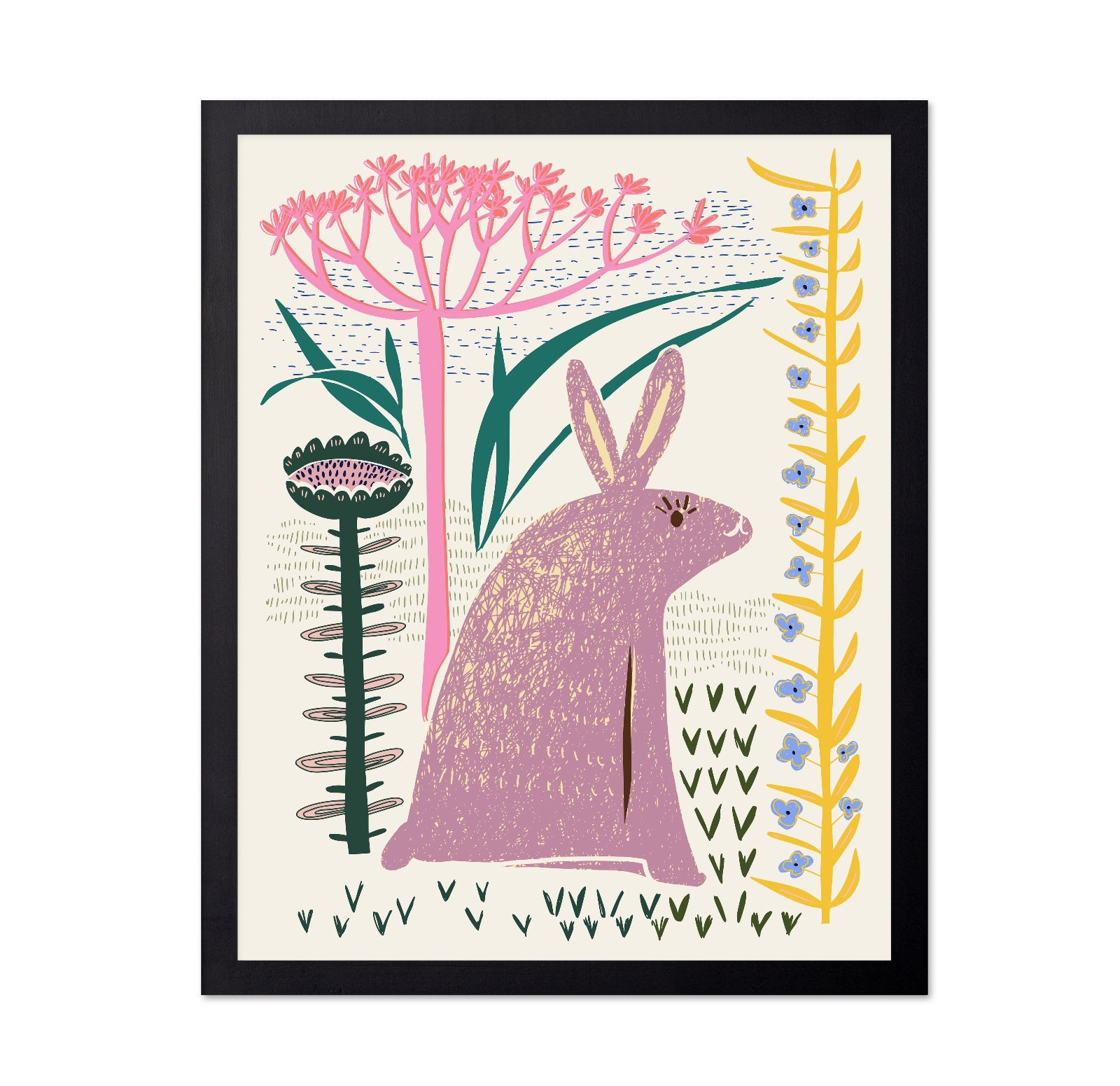 Whimsical Nordic Bunny Garden