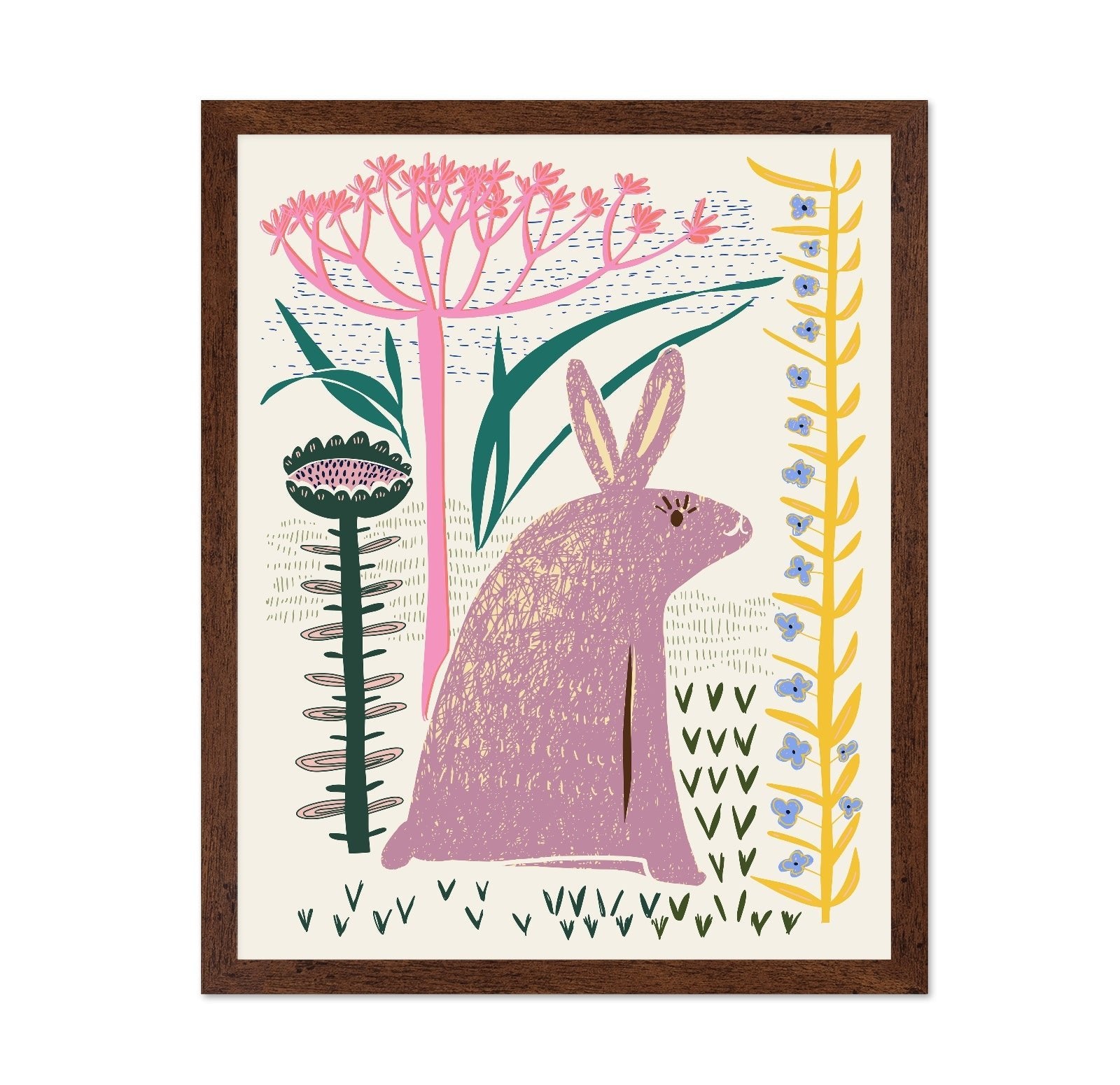 Whimsical Nordic Bunny Garden