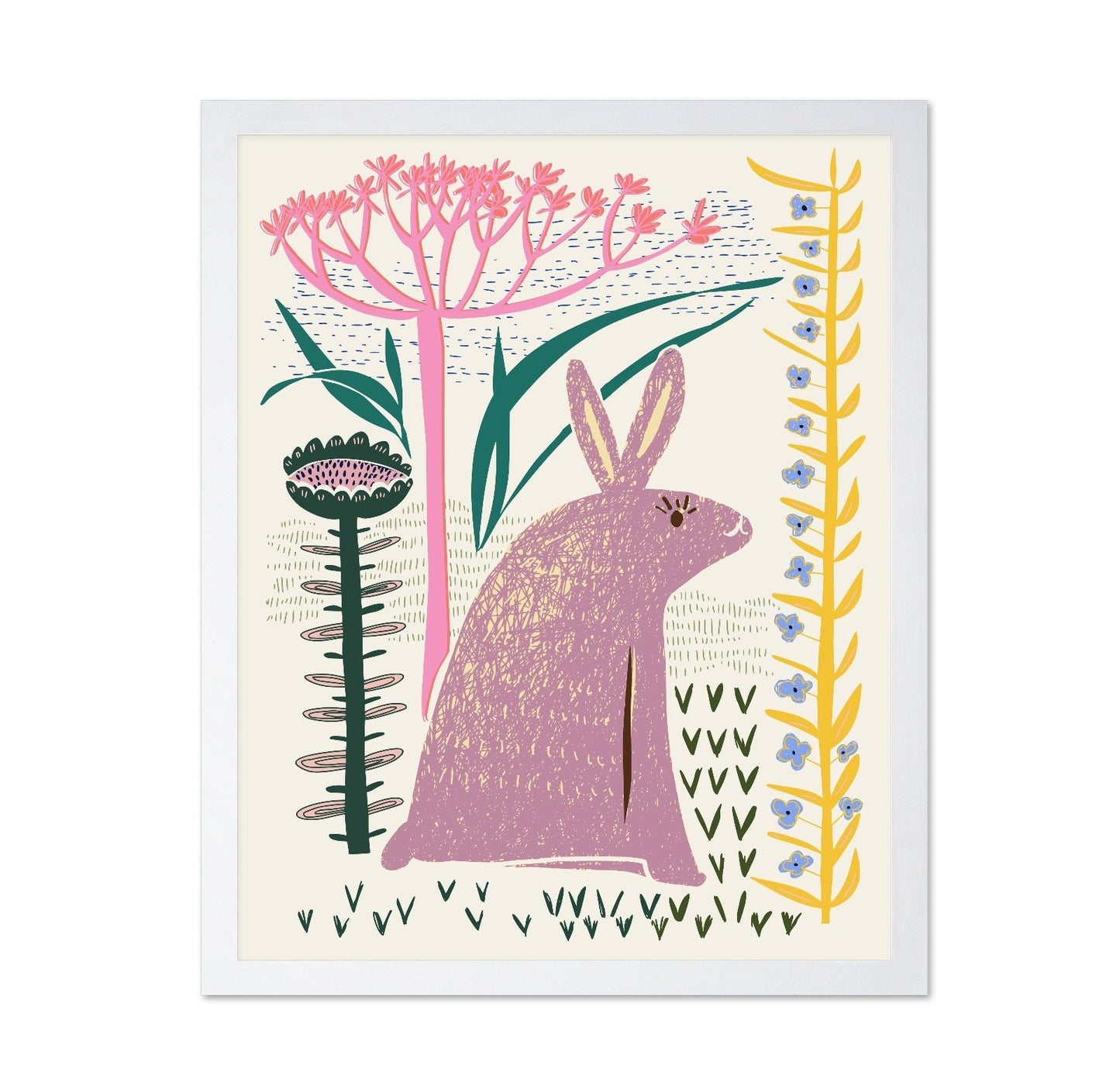 Whimsical Nordic Bunny Garden