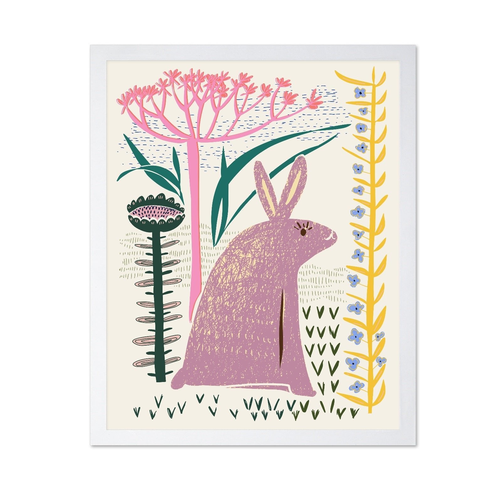 Whimsical Nordic Bunny Garden