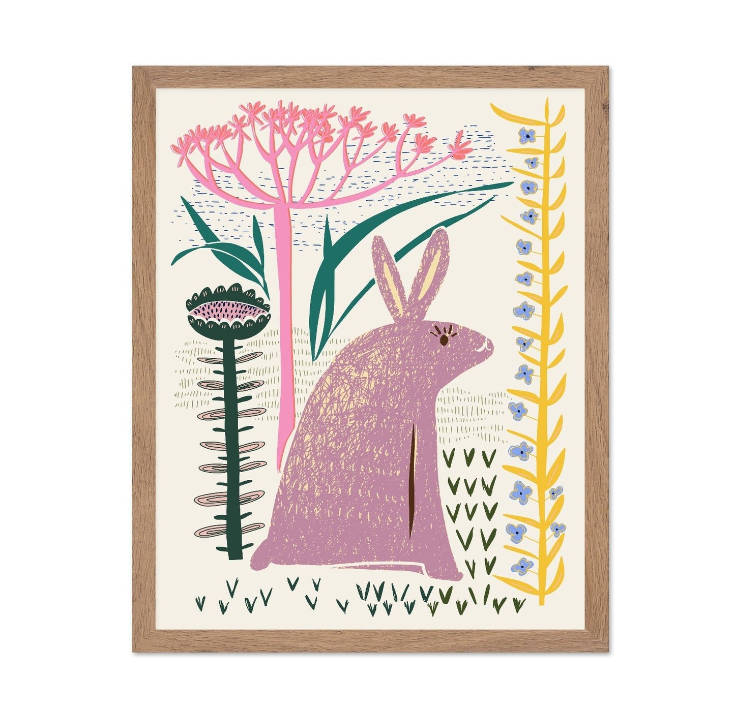 Whimsical Nordic Bunny Garden