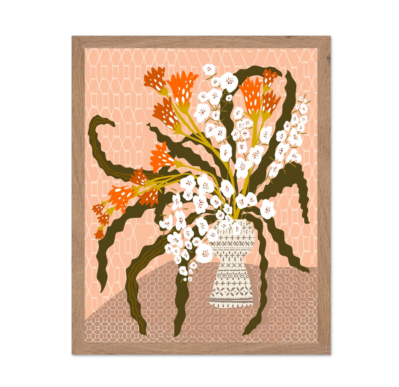 Decorative Floral Vase Still Life