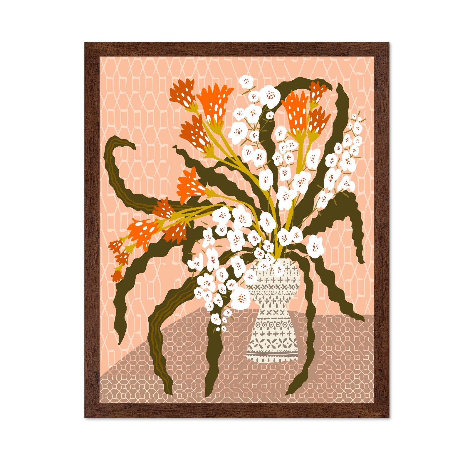 Decorative Floral Vase Still Life