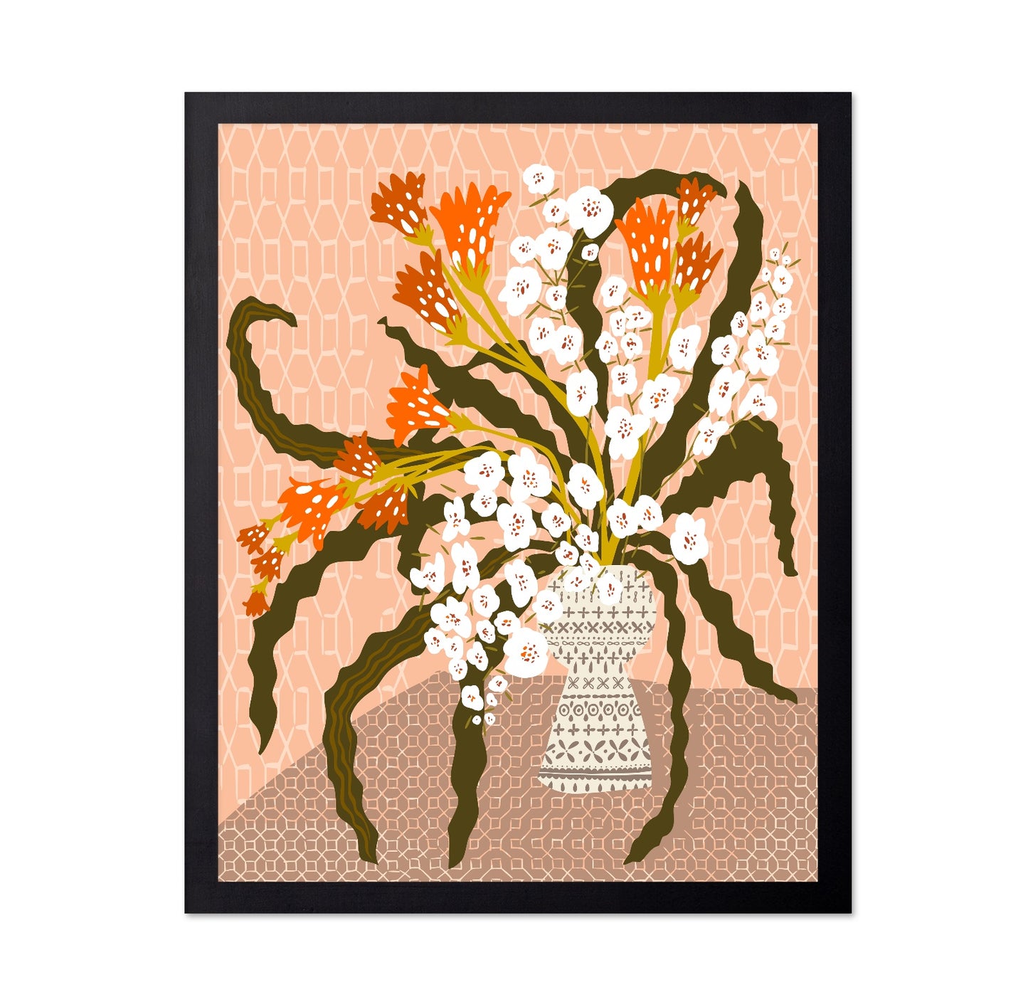 Decorative Floral Vase Still Life