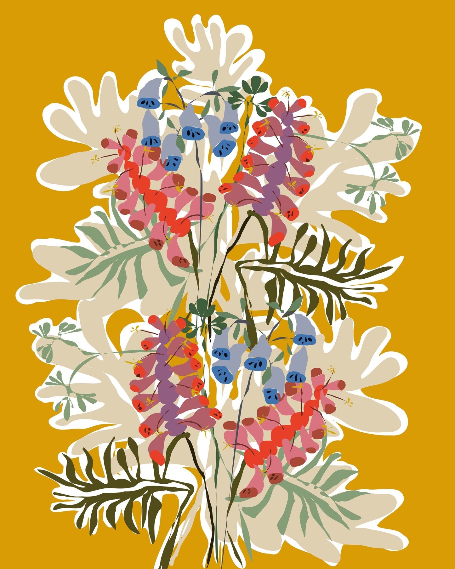 Vibrant Botanical Floral Composition