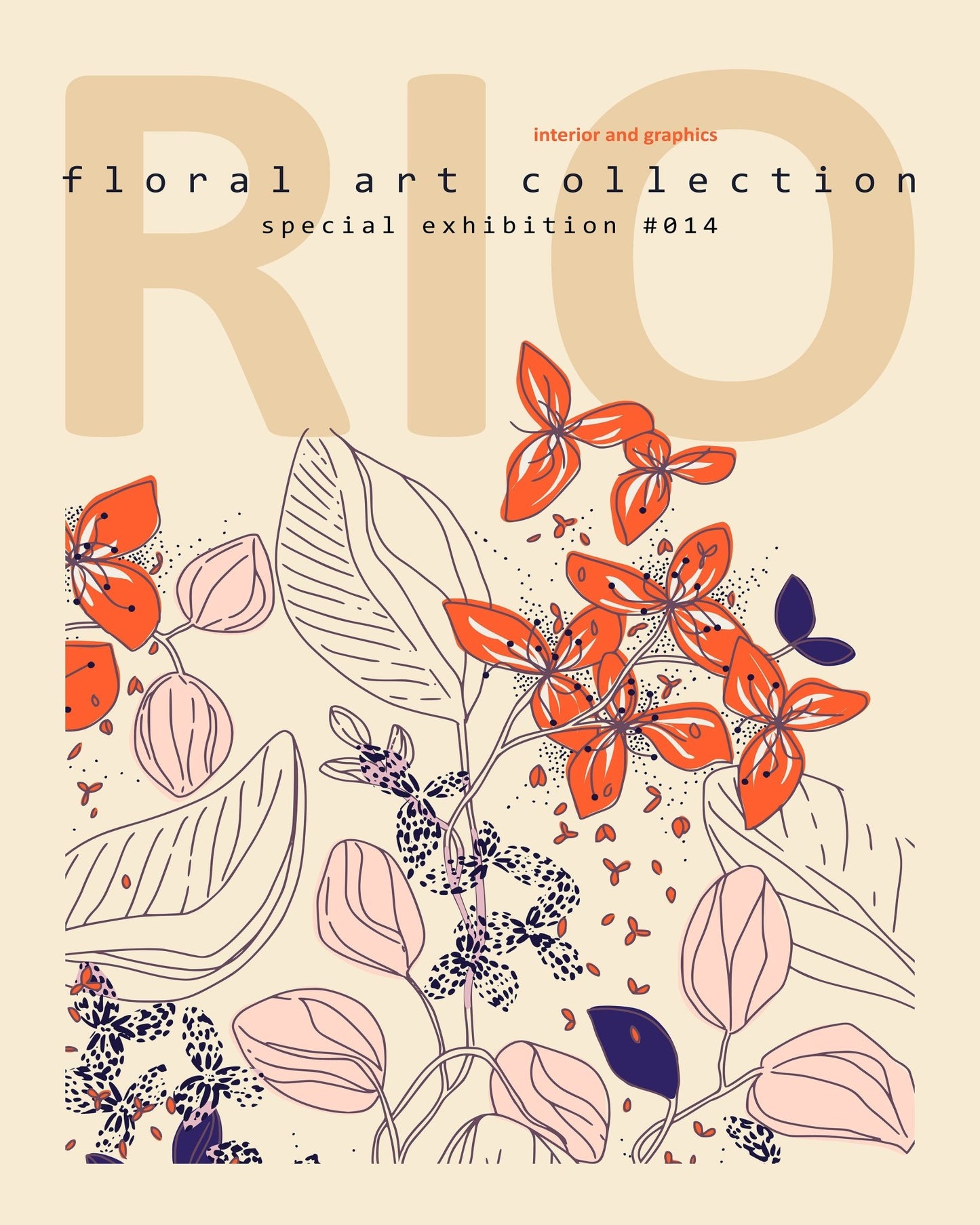 Rio Floral Art Exhibition Poster