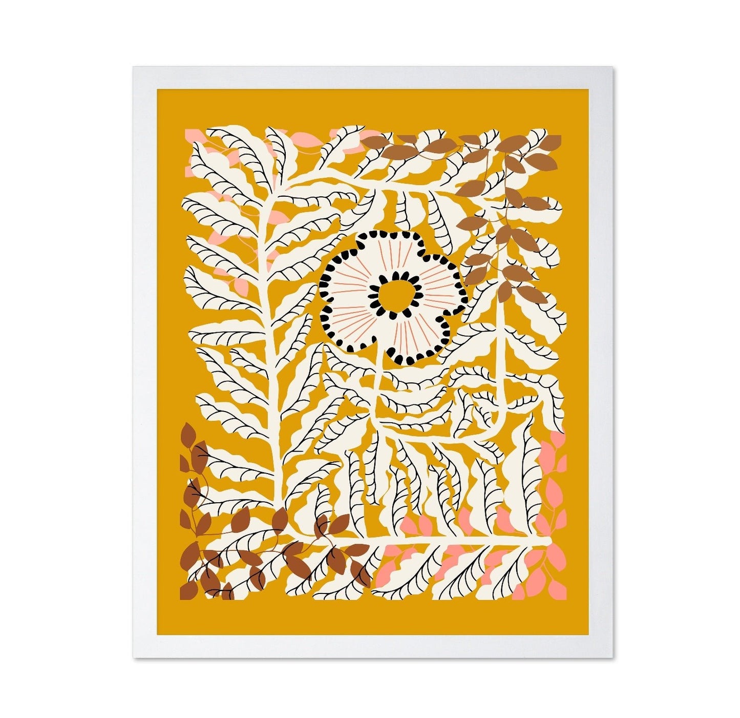 Golden Botanical Pattern