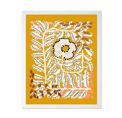 Golden Botanical Pattern