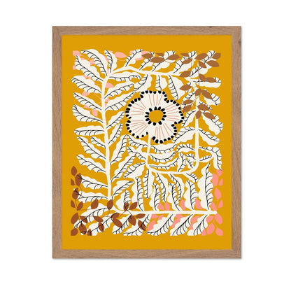 Golden Botanical Pattern