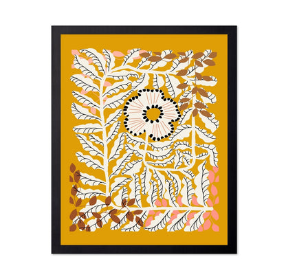 Golden Botanical Pattern