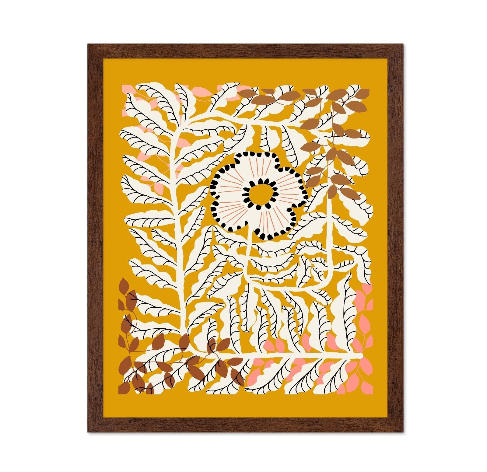 Golden Botanical Pattern