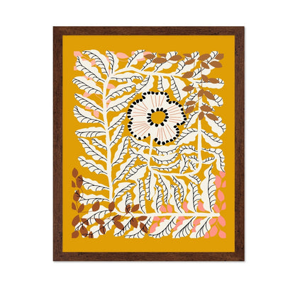 Golden Botanical Pattern