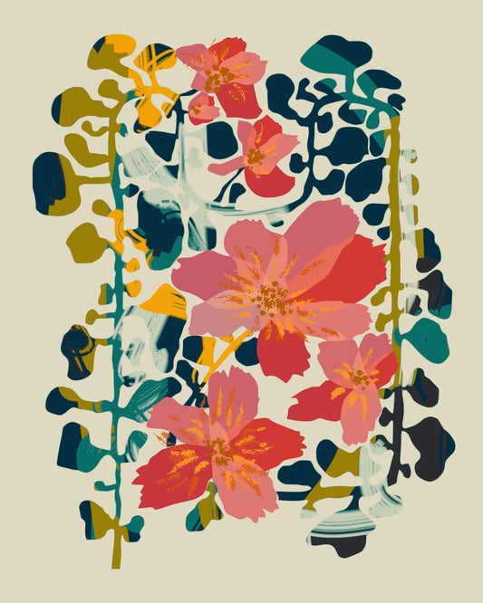 Vivid Floral Vase
