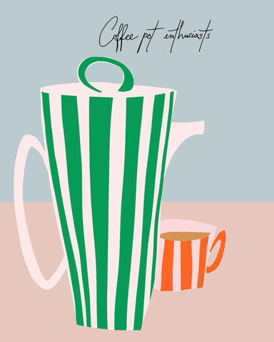 Striped Coffee Pot