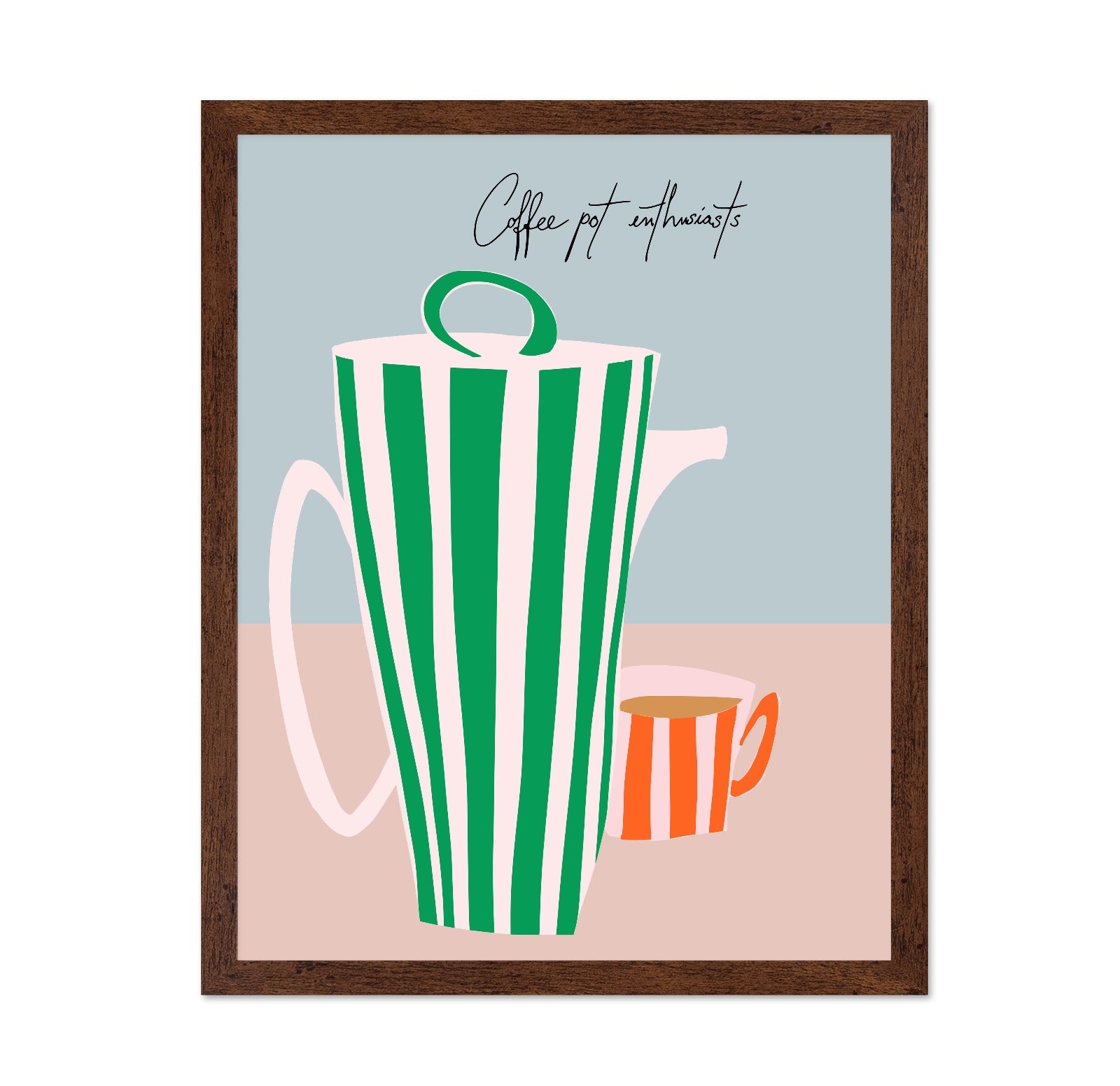 Striped Coffee Pot