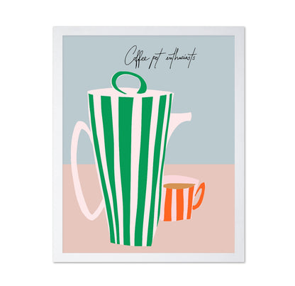 Striped Coffee Pot