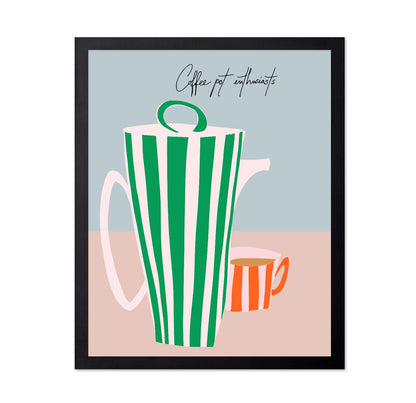 Striped Coffee Pot