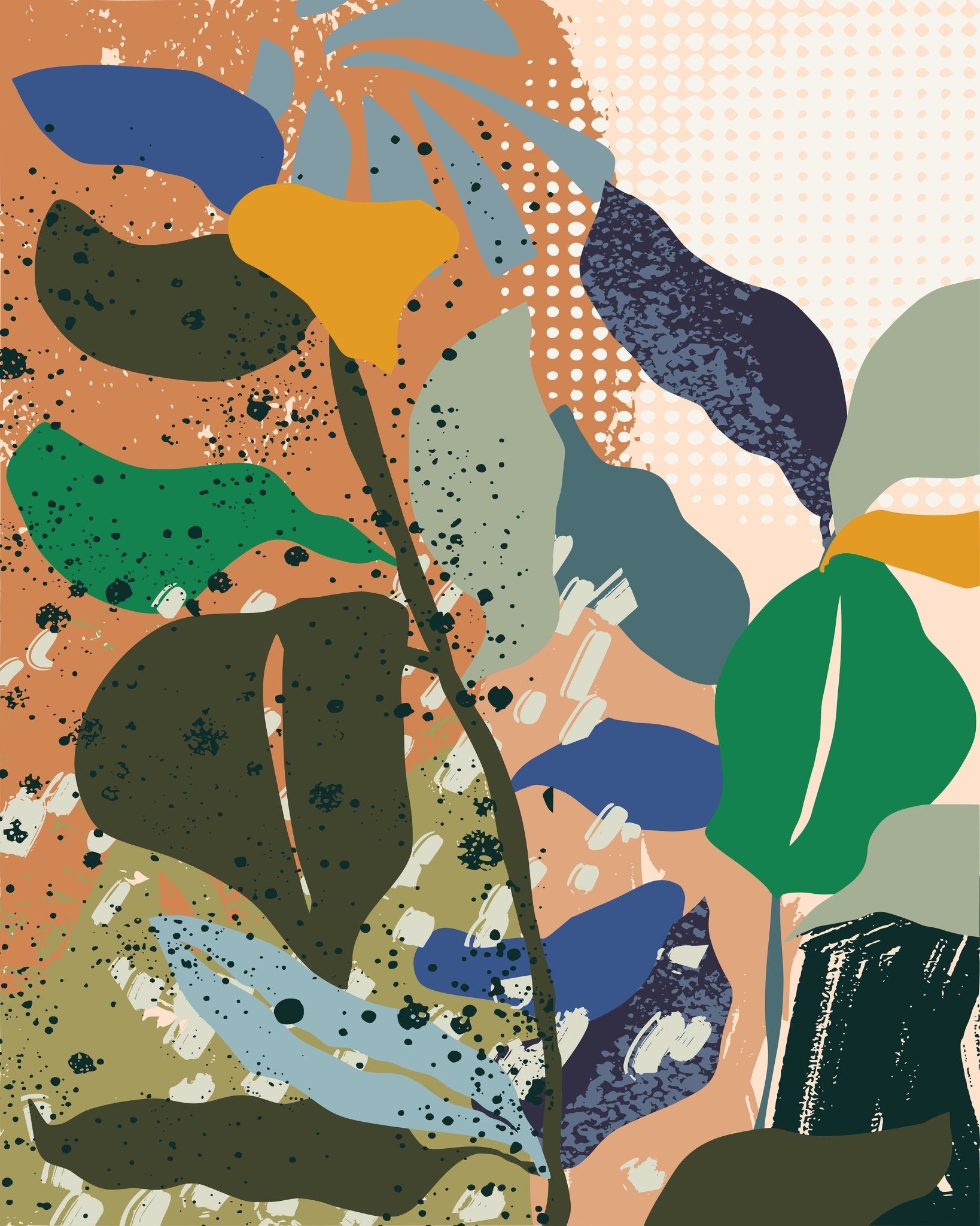 Abstract Tropical Leaves No5