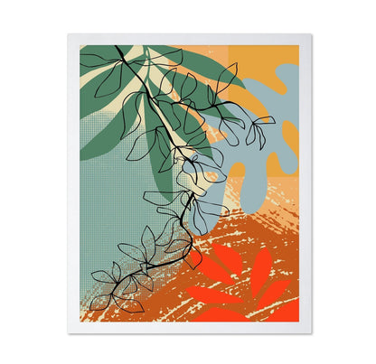 Abstract Leaf Line Art