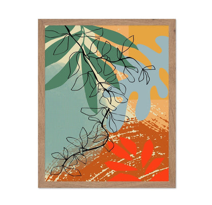 Abstract Leaf Line Art