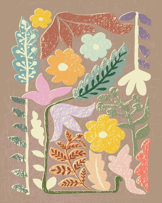 Whimsical Floral Garden No2