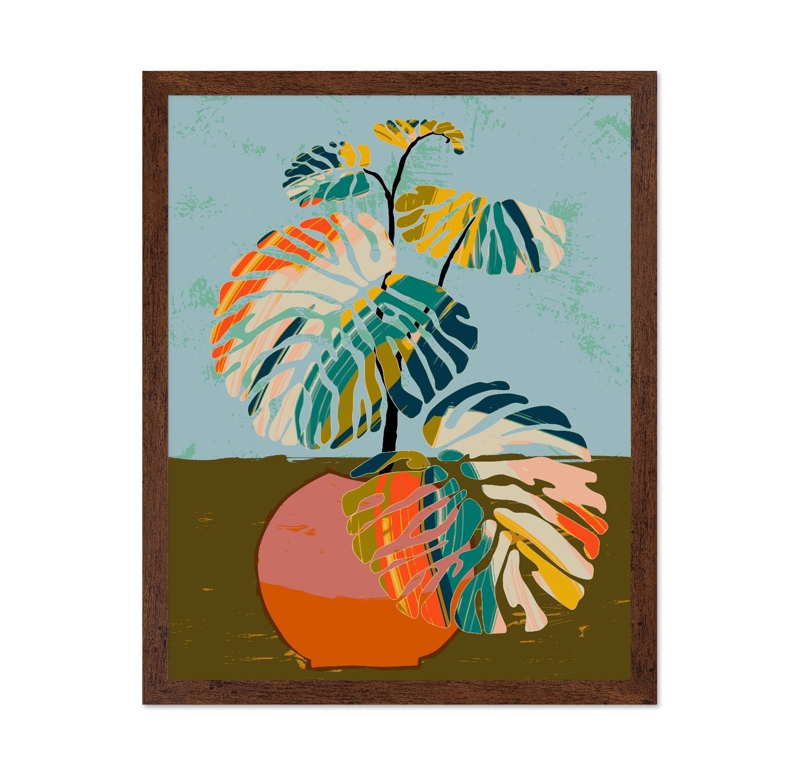 Colorful Monstera Pot