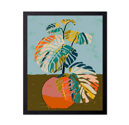 Colorful Monstera Pot