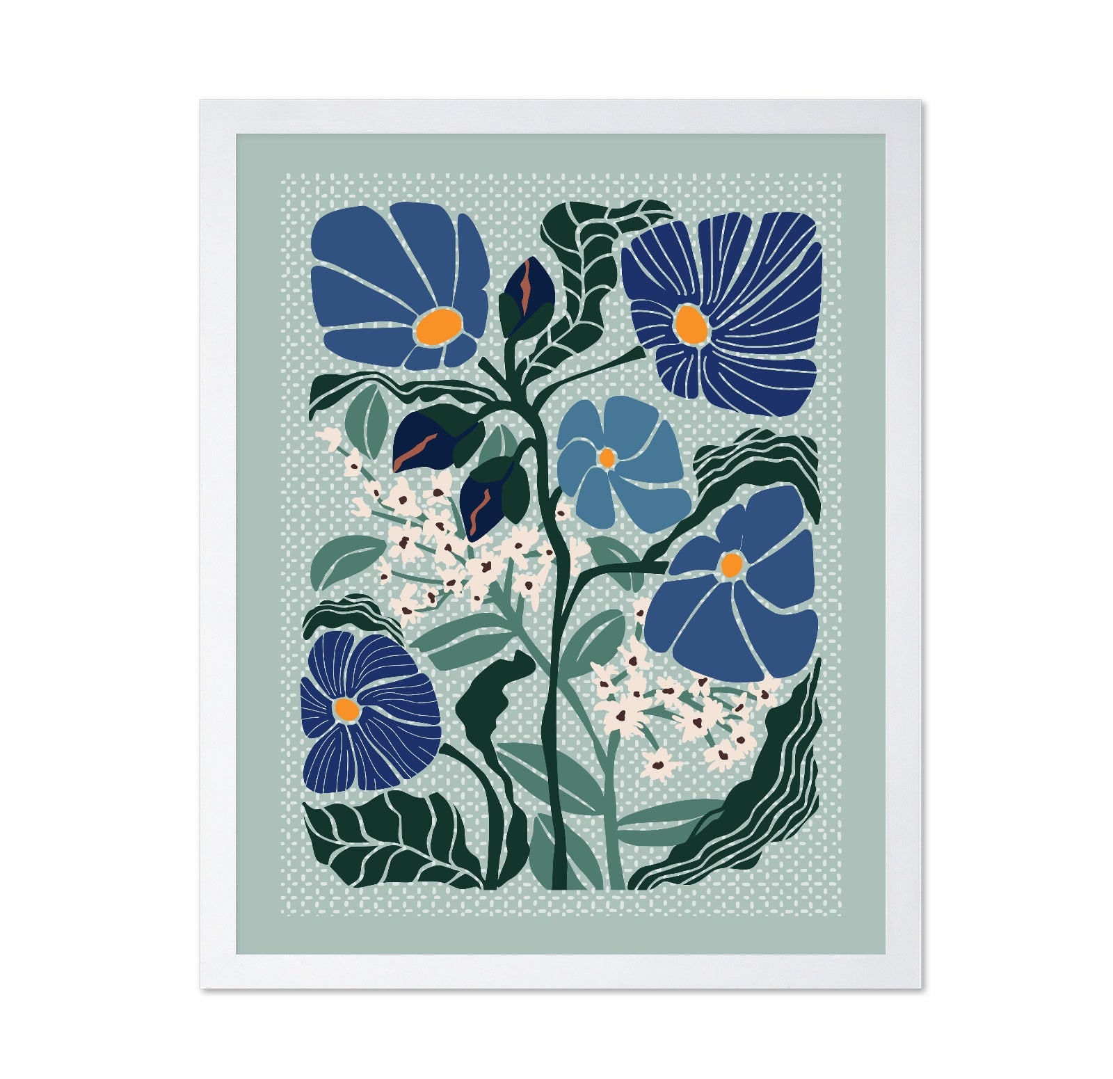 Blue Floral Botanical