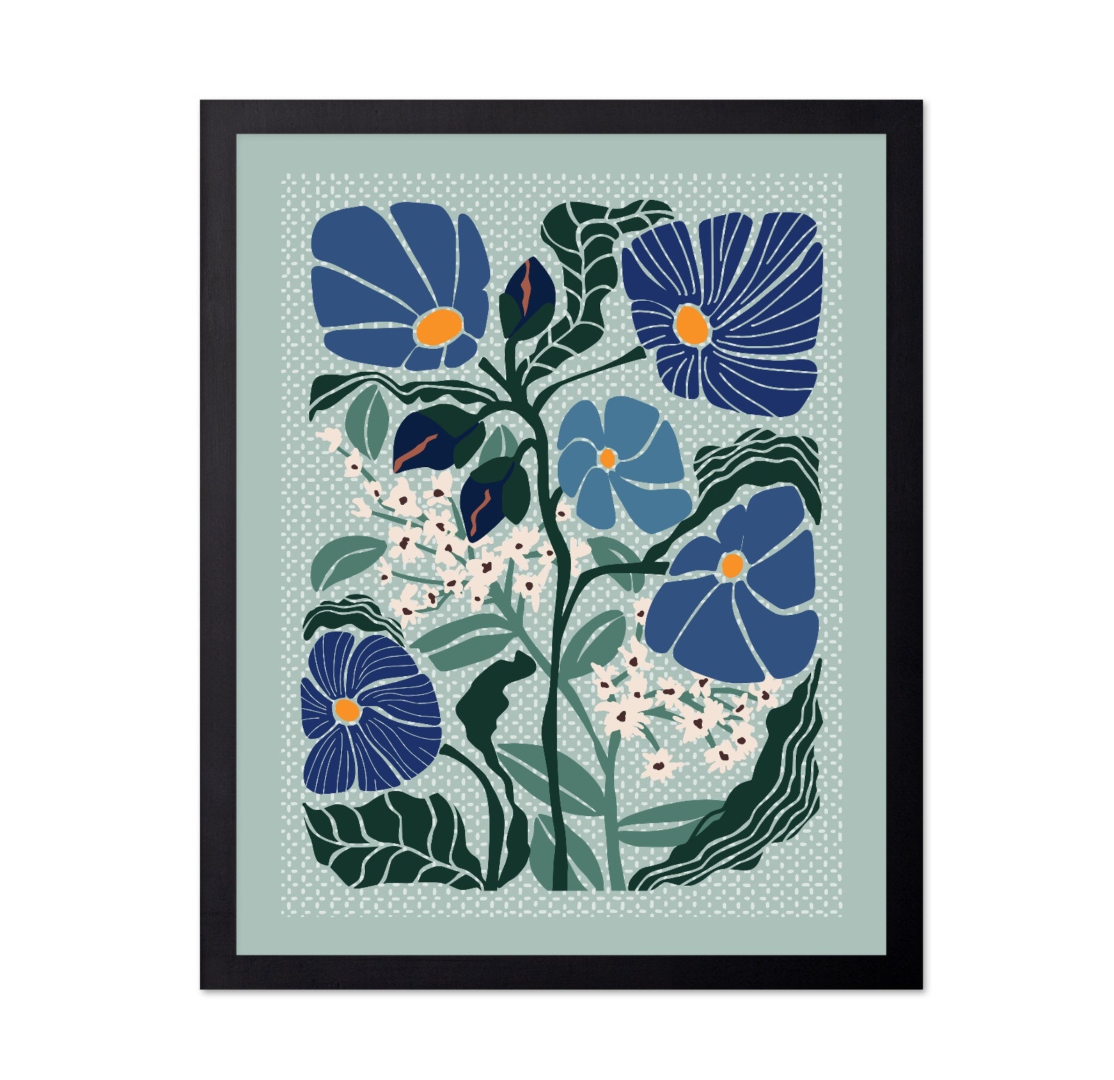 Blue Floral Botanical