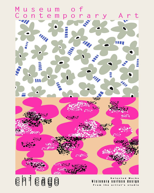 Abstract Floral Pop Art Pattern
