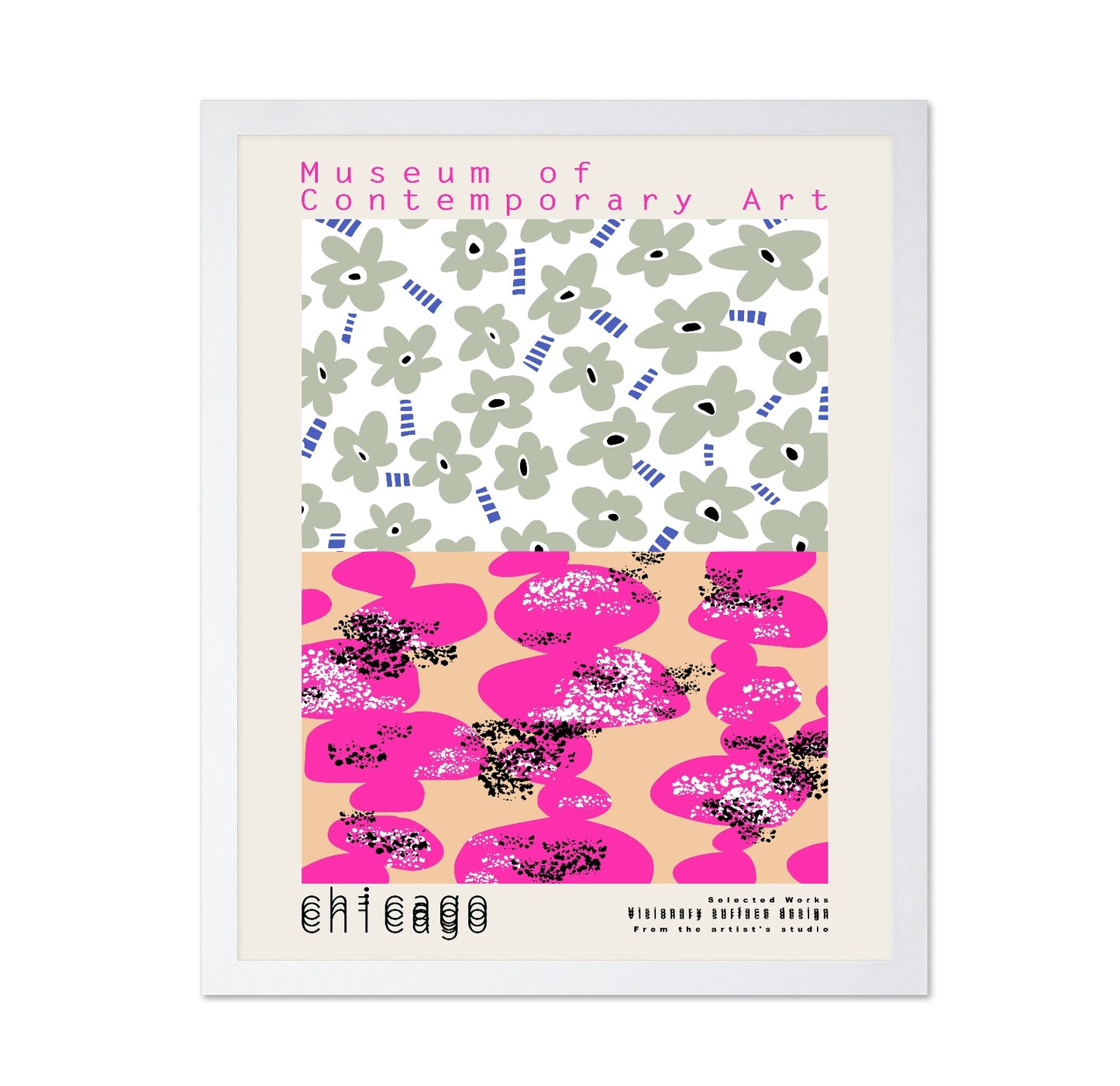 Abstract Floral Pop Art Pattern