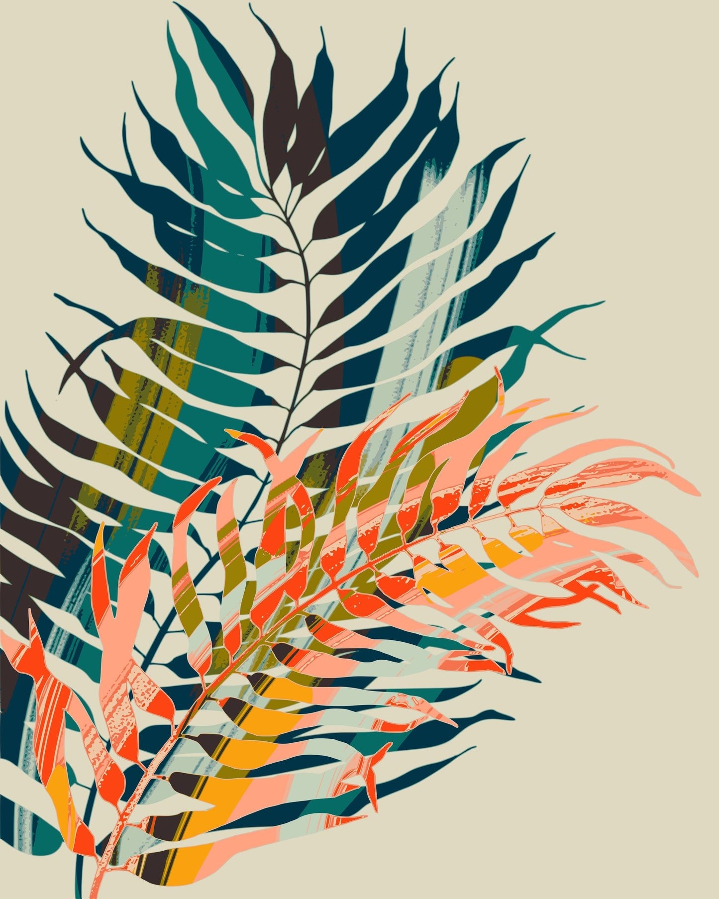 Tropical Botanical Leaf Abstract