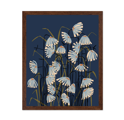 Blue Botanical Floral