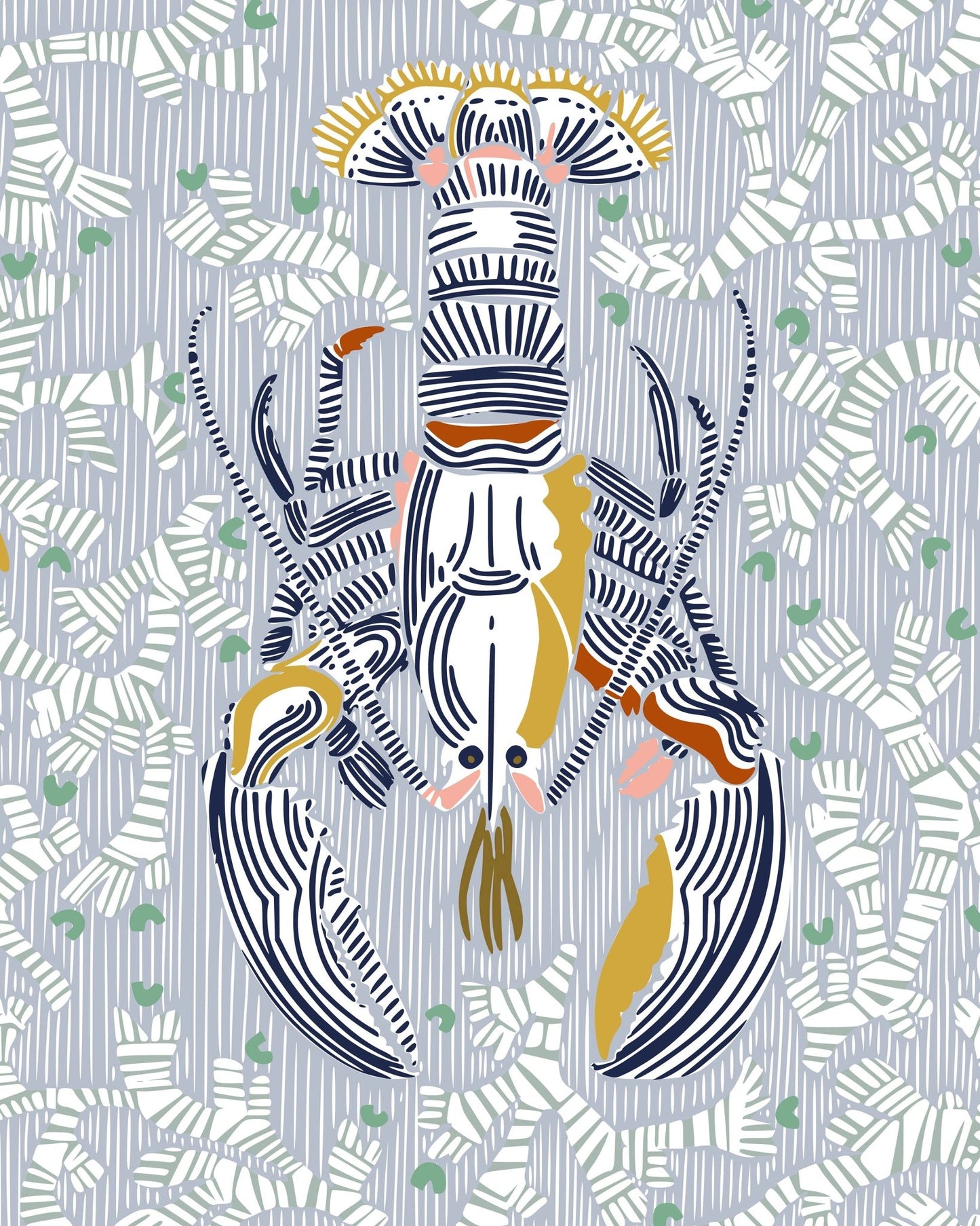 Stylized Lobster Pattern