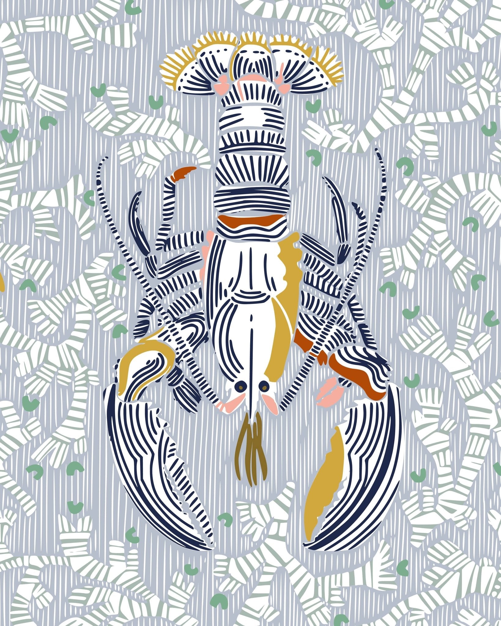 Stylized Lobster Pattern