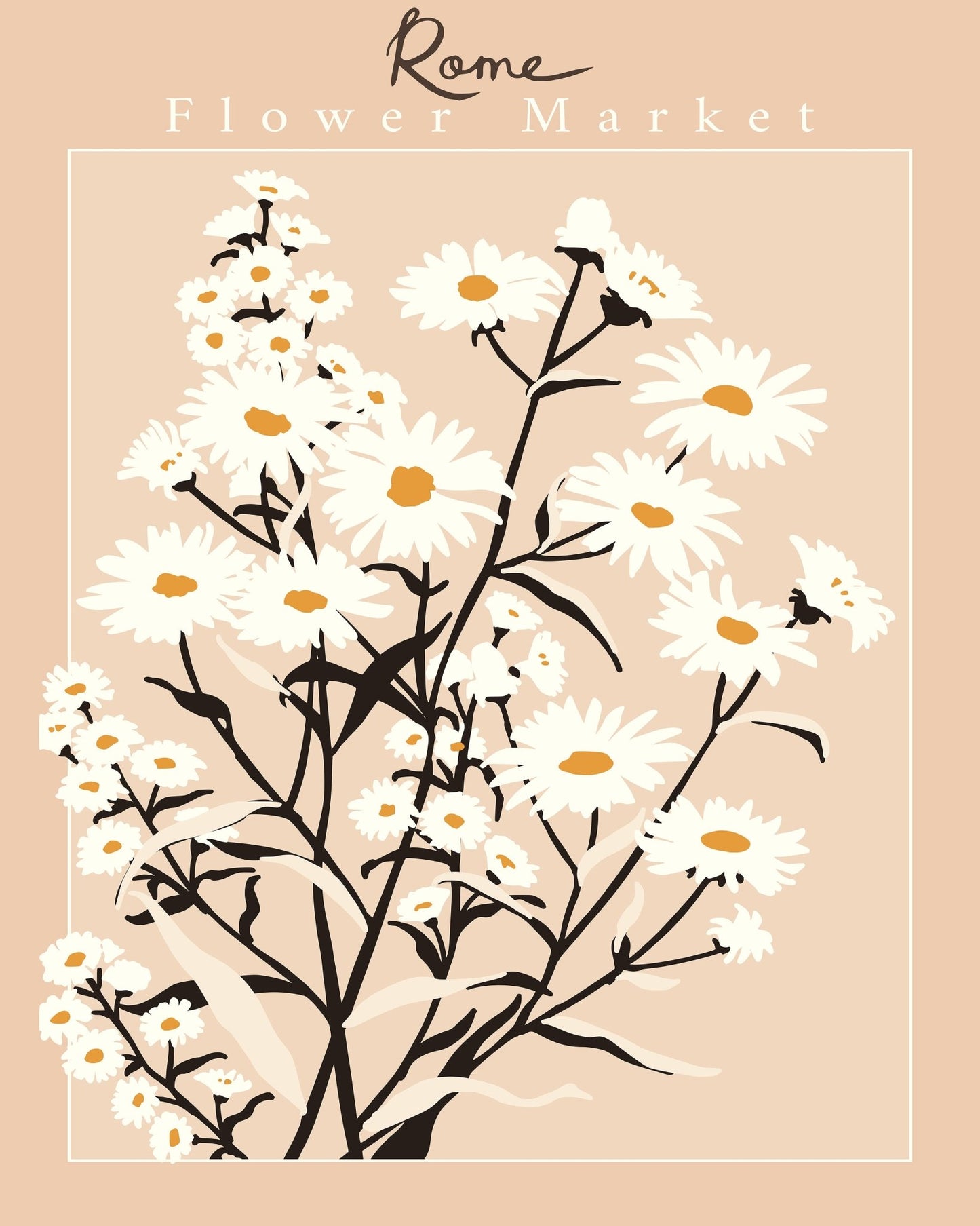 Rome Flower Market Daisy Botanical