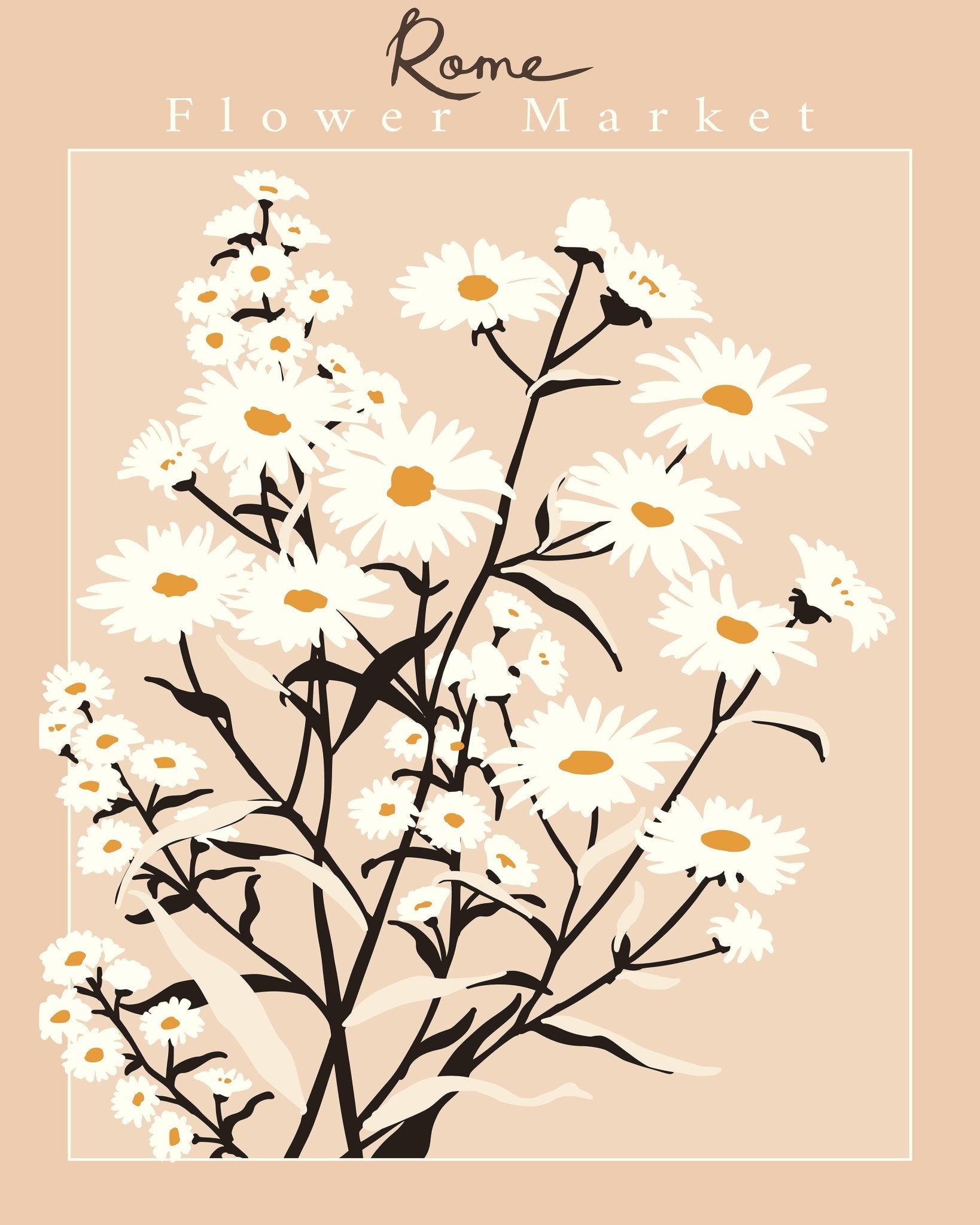 Rome Flower Market Daisy Botanical