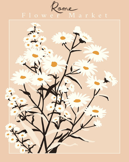 Rome Flower Market Daisy Botanical