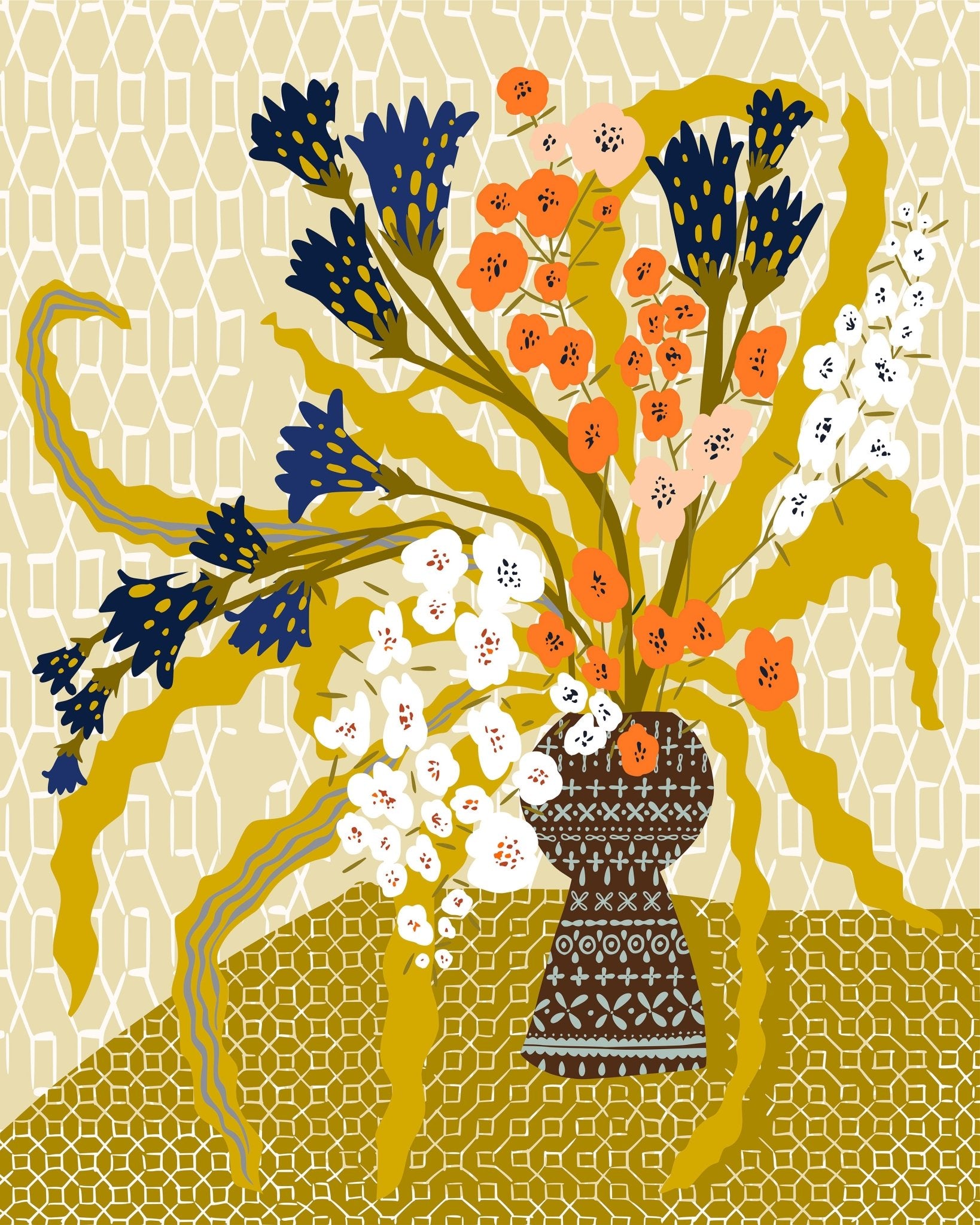 Colorful Floral Vase No5