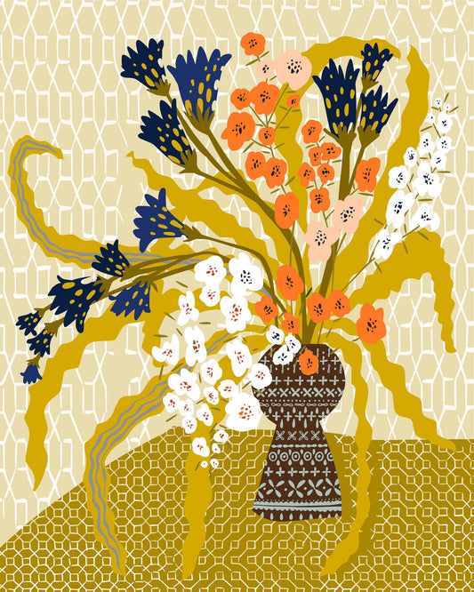 Colorful Floral Vase No5