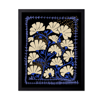 Midnight Floral Folk Art