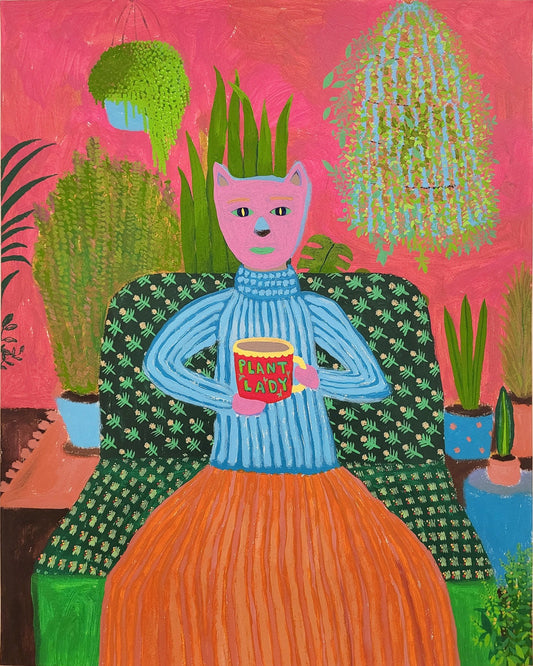 Plant Lady Cat