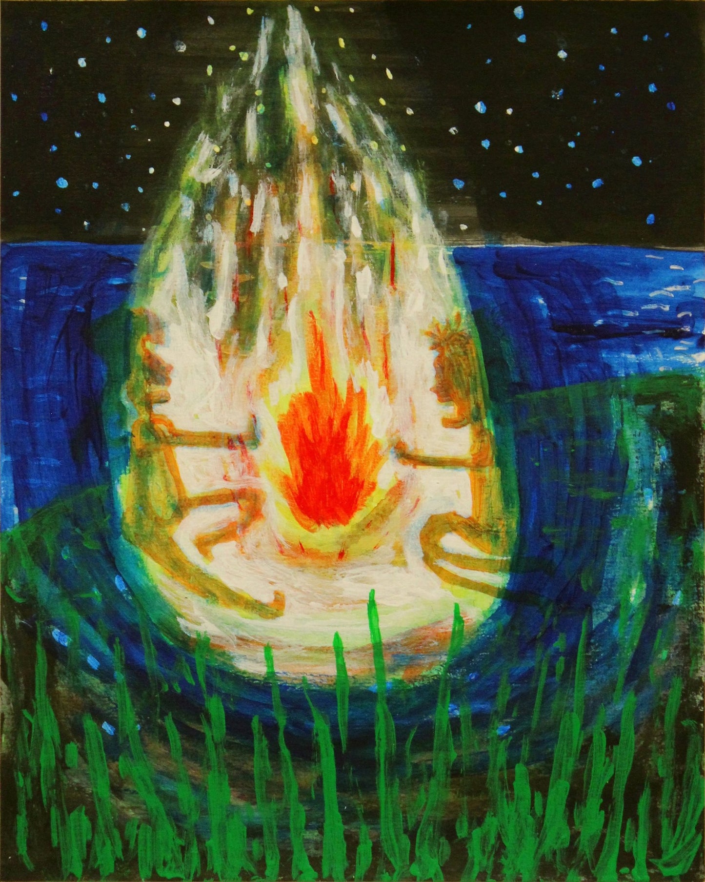 Campfire Night Scene