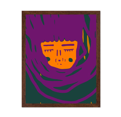 Abstract Orange Face